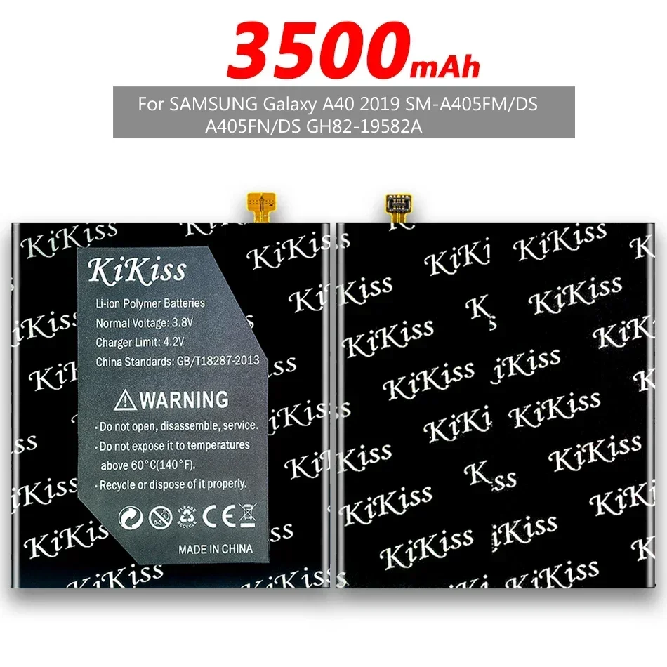 Аккумулятор KiKiss EB-BA405ABE EB-BA405ABU 3500 мАч для Samsung GALAXY A40 2019 A405F SM-A405FM/DS A405FN Bateria