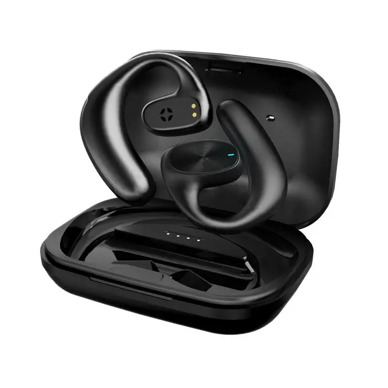 Беспроводные наушники с воздушной проводимостью, сенсорное управление, шумоподавляющие наушники, гарнитура с чистым звуком и зарядным чехлом для спорта Беспроводные наушники с воздушной проводимостью, сенсорное управление, шумоподавляющие наушники, гарнитура с чистым звуком и зарядным чехлом для спорта