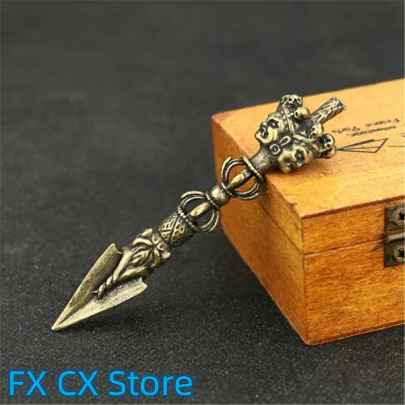 

Pure Copper Buddhist Artifacts Ornaments Brass Horse Head Skull Buddha Pestle Vajry Figurines Home Feng Shui Decorations