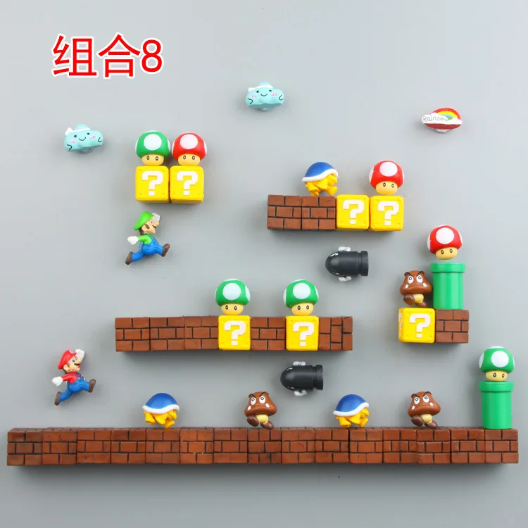 Магнит на холодильник серии Super Mario Bowser Goomba Bros сантехники Марио и Луиджи