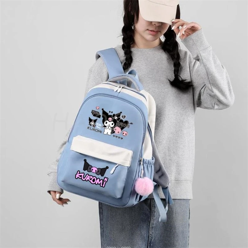 Милый рюкзак Kuromi Melody Sweet мягкий вместительный школьный ранец для студентов