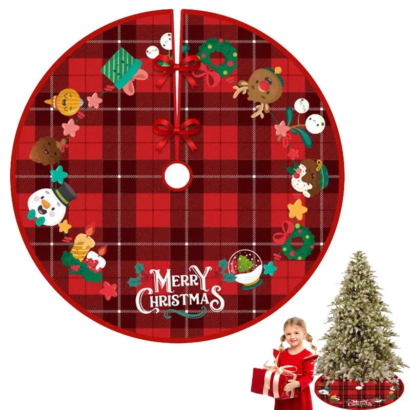 

Рождественская юбка «елка», 35 дюймов, полиэстеровый мягкий коврик для елки на ощупь, для Счастливого Рождества, Легкая очистка, зимние декор...