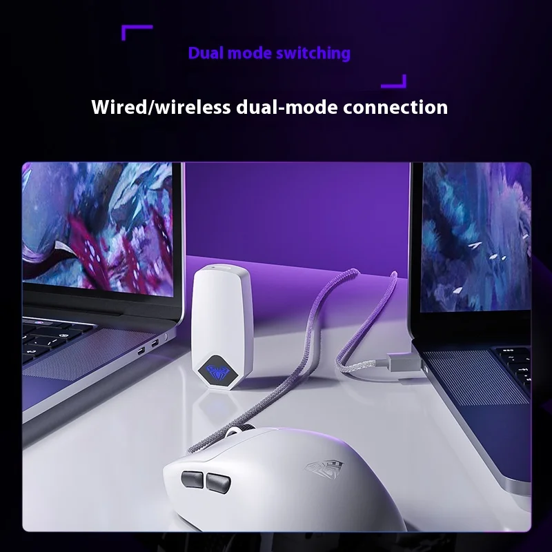Игровая мышь Aula Sc800 8k Paw3395 датчик с ключом 37 г сверхлегкая беспроводная 2 4 26000 точек