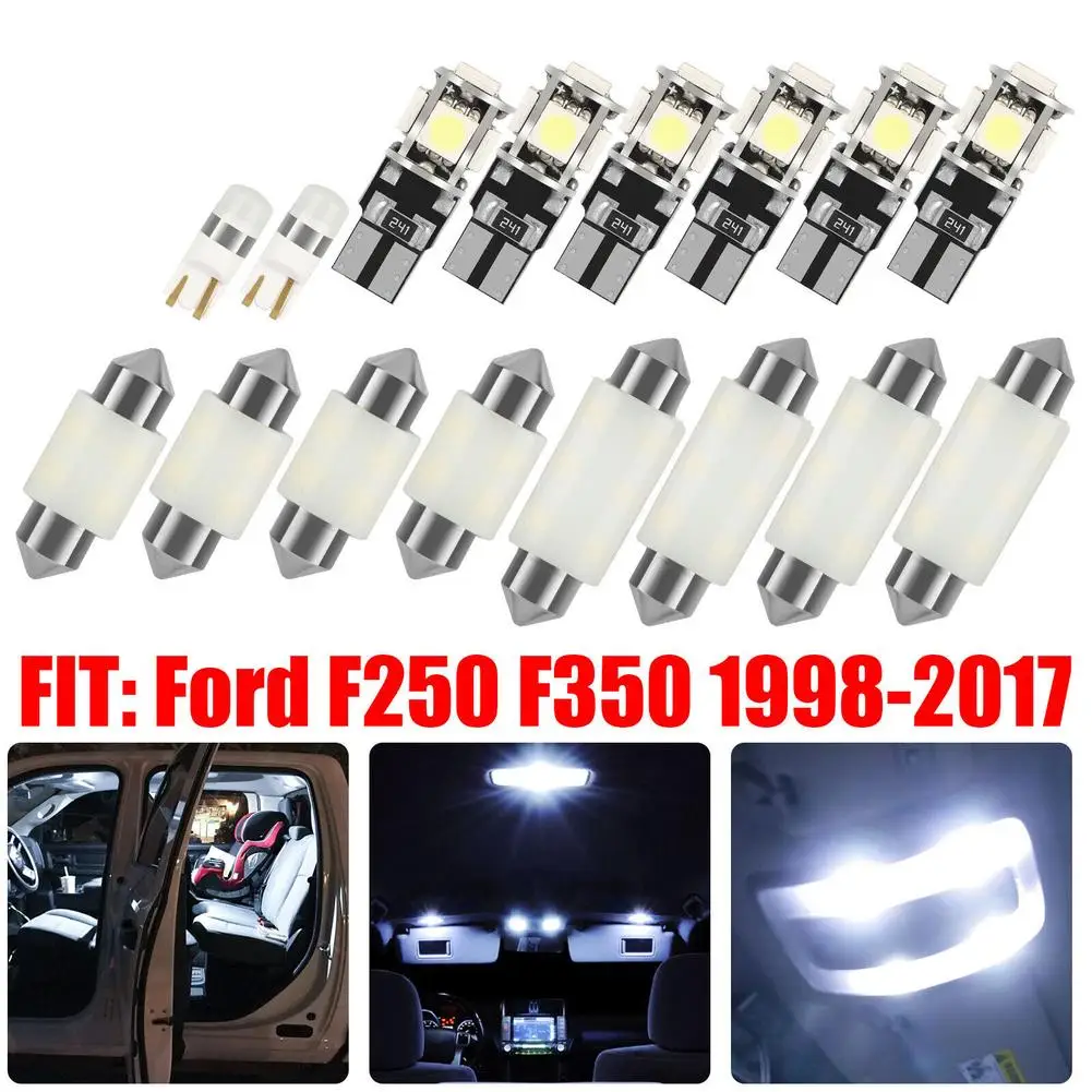 

16 шт., автомобильные лампы для внутреннего освещения, 12 В, 6000K, 1999 лм