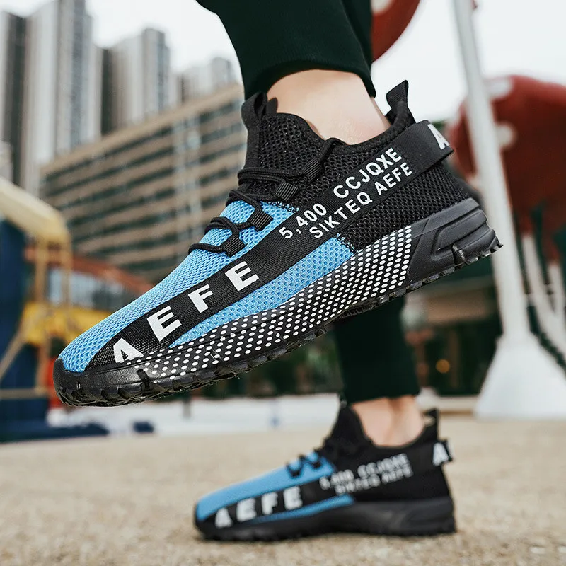 2023 Original Blue Running Shoes Men Mesh Lightweight Men's Sport Shoes Men Breathable Professional Athletic Sneakers Size 40-47