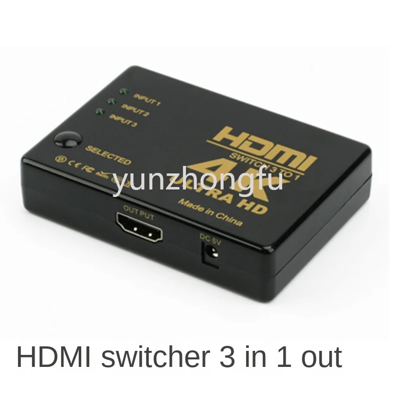 

Распределитель HDMI, переключатель с тремя входами и одним выходом, компьютерный HD-разъем, аудио 3-в-1 выход, 4K * 2K переключатель