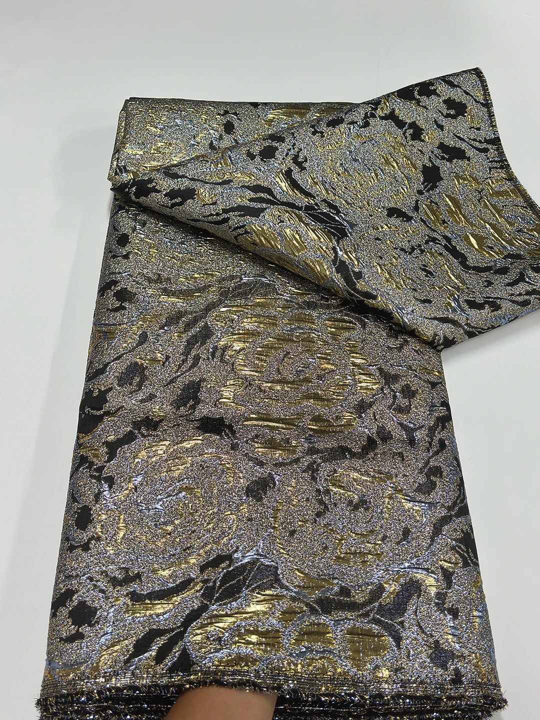 Африканский тюль кружевная ткань 2024 атлас нигерийский жаккардовый текстиль для