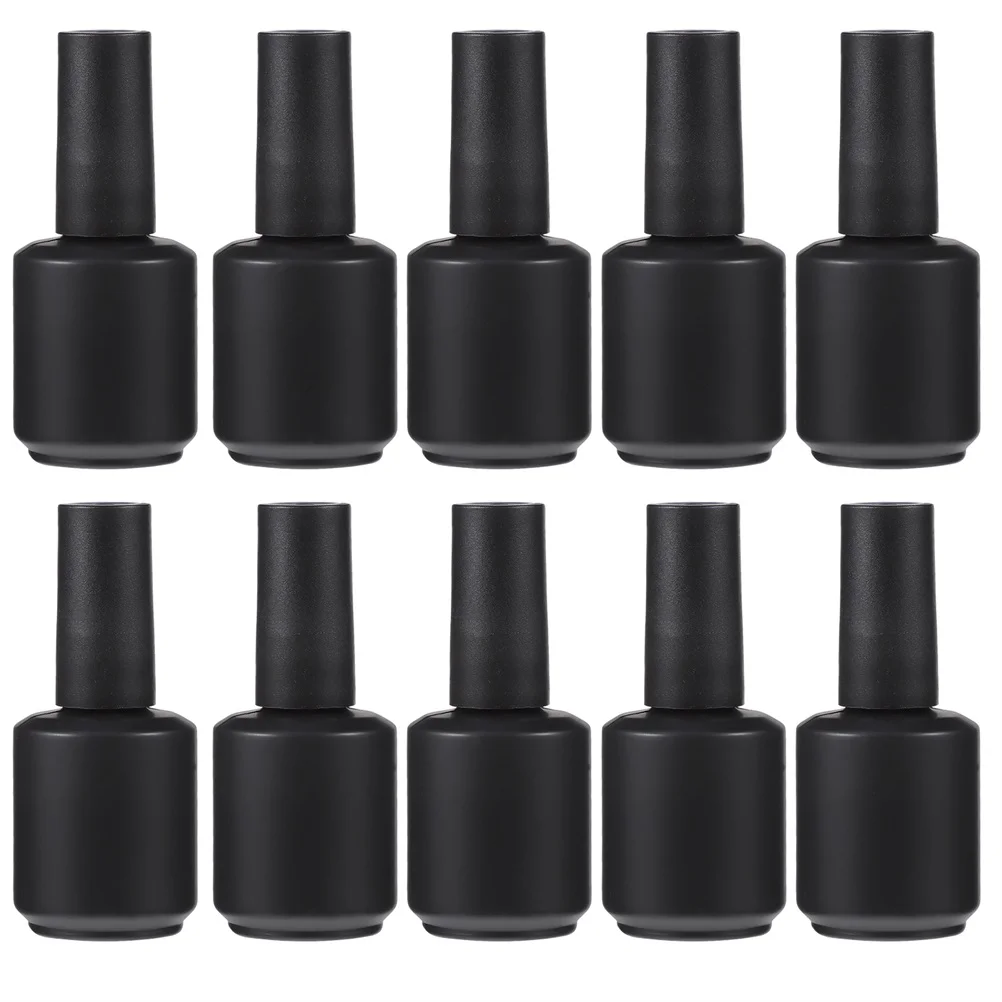 

12PCS 15ML Glass Nail Varnish Empty Bottle Hairbrush Nail Polish Storage Bottle