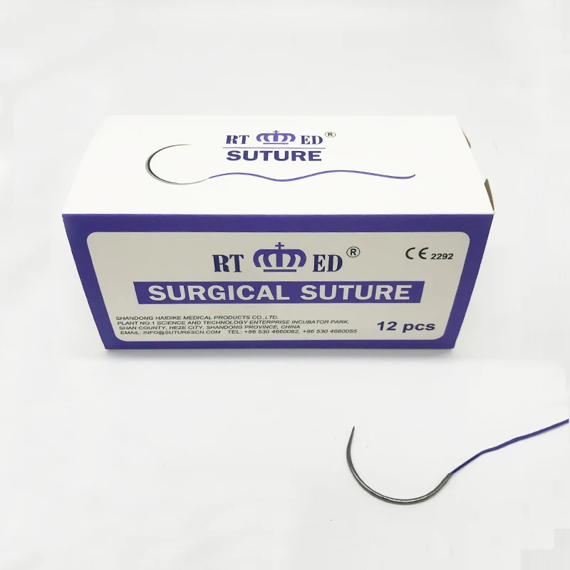 300 штук RTMED Haidike Violet PGLA плетеный шовный материал USP 80-USP4 7590120 см, сертифицирован CE, класс III, для использования в больницах, OEM. (art.: 3920dd2979445) - 3920dd2979445
