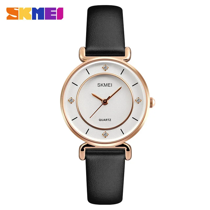 Skmei Simple Fashion Diamond-Embedded Women's Watch Creative Women's Watch Couple Women's Quartz Watch