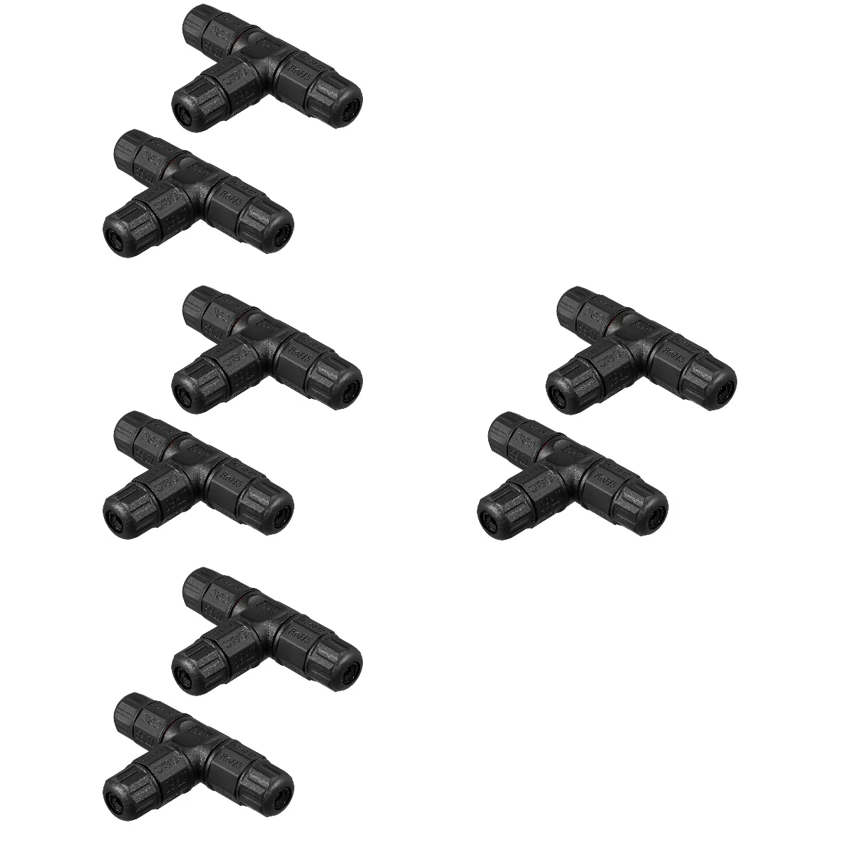 

4pcs 2PCS T Connector IP68 Waterproof Juction Box Cable Connector 3-way Connector Coupler (Black)