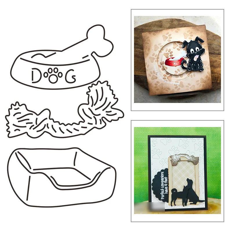 

2021 новый шаблон металлические пресс-формы для вырезания бумаги рукоделия изготовления раковины и костей для собак поздравительная открытк...