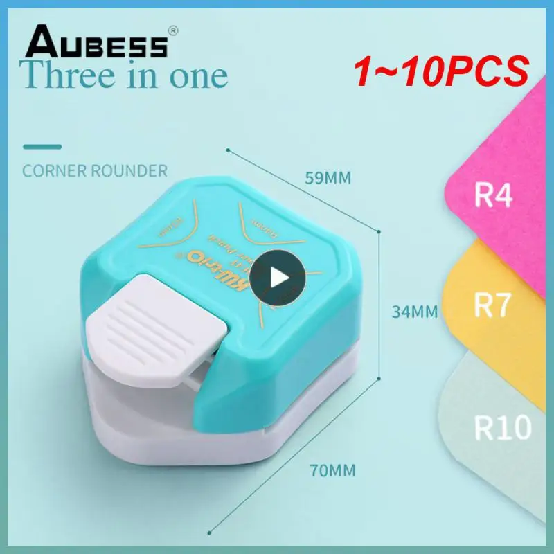

1 ~ 10 шт. 3-в-1 Угловой Инструмент для скрапбукинга «сделай сам», мини-инструмент для резки углов R4/R7/R10 мм, Круглый триммер, дырокол для офиса