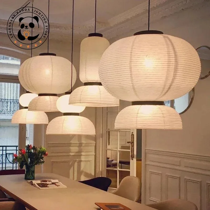 Дизайнерская Ретро Подвесная лампа Wabi Sabi рисовая бумага художественная Люстра