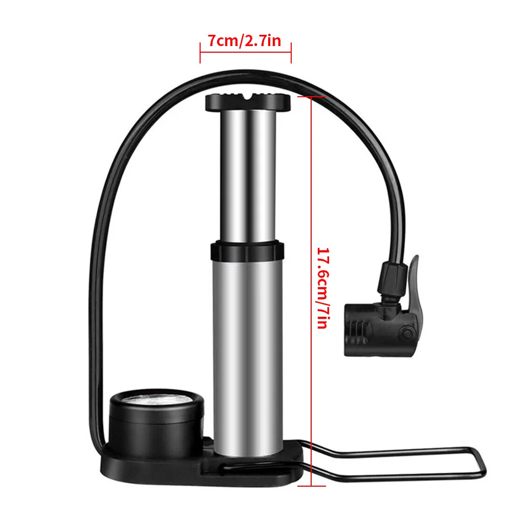 

Велосипедный насос, портативный спортивный воздушный насос для мячей, инструмент для накачивания велосипедных шин, аксессуары для велоспорта, черный