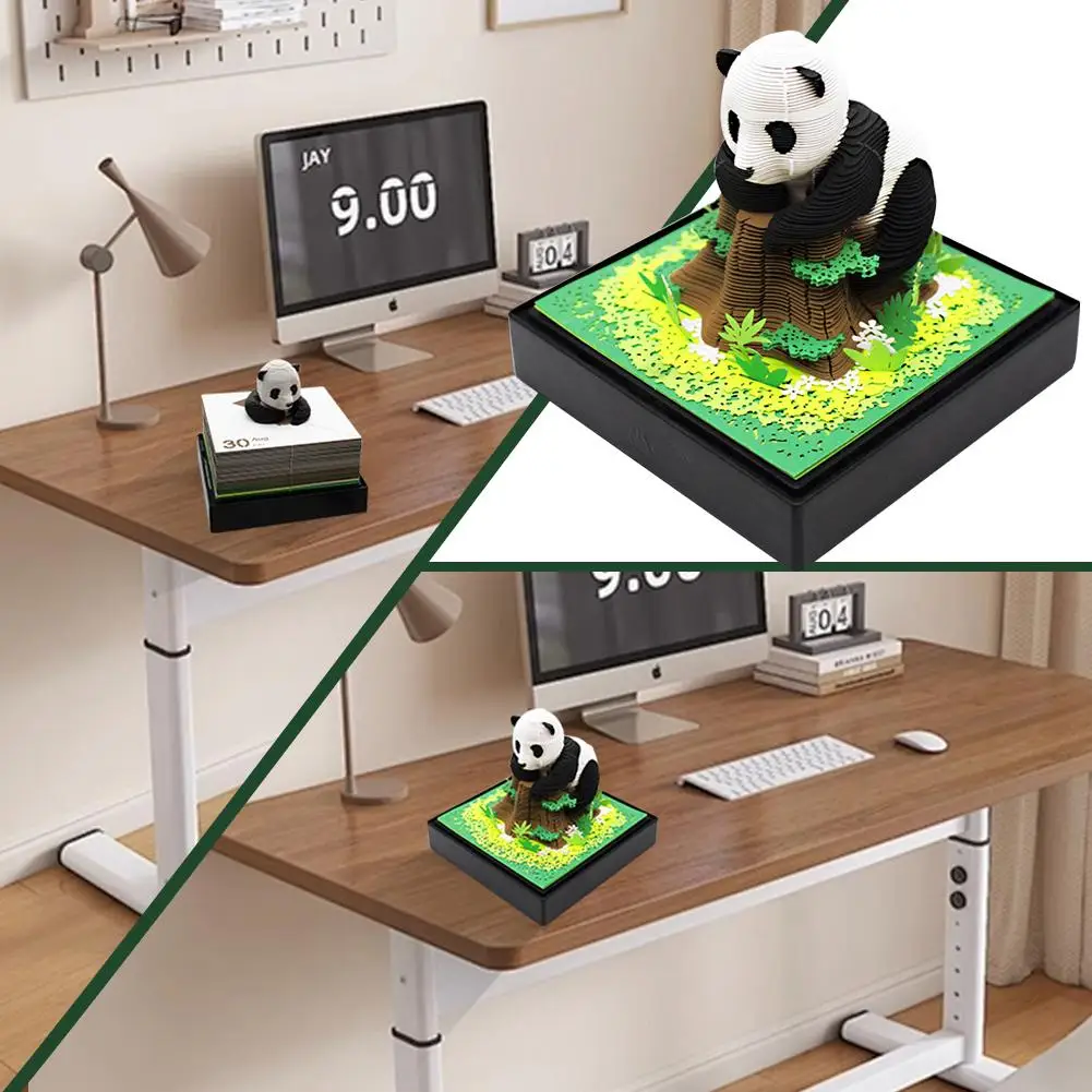 Блокнот omoshiking 3d блокнот художественный календарь 2025 панда Note клейкая бумага для