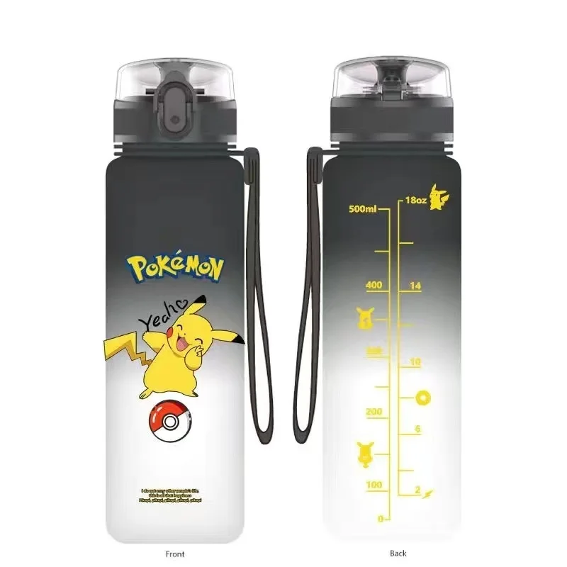 

Kawai Pokemon Plastic 560ML Portable Water Cartoon Cup Children Pikachu Adult Outdoor Large Capacity Sports Water Bottle