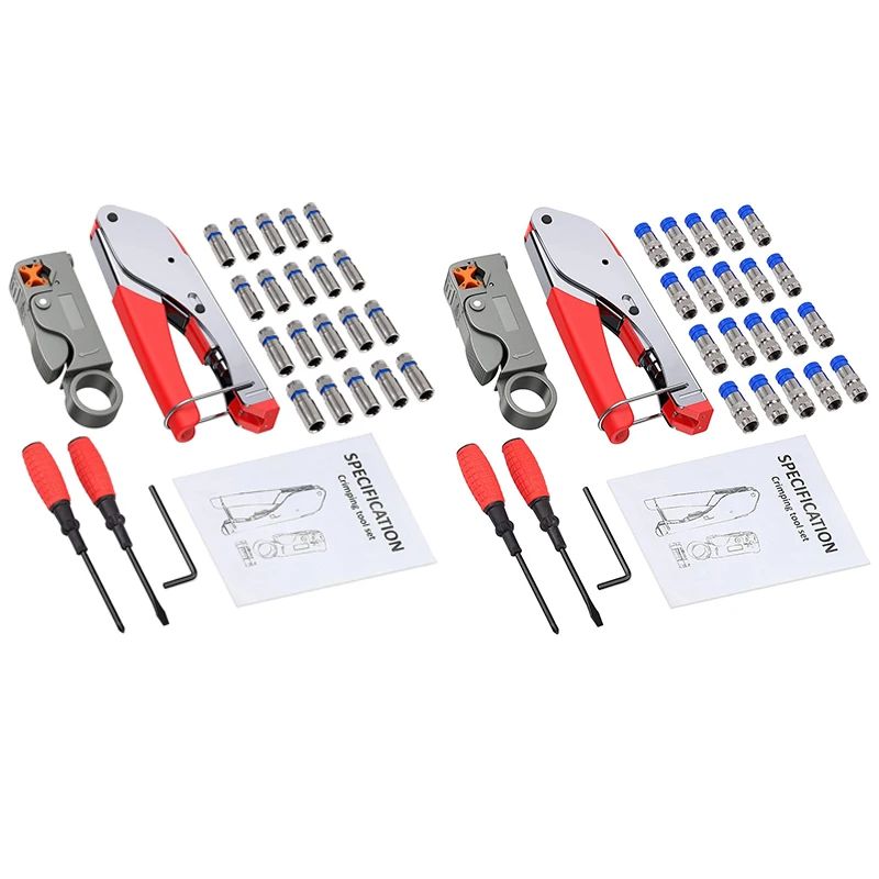 

Hot F-Type Coaxial Crimping Tool,Rotating Coaxial Cable Cutter With Crimping Connector,Screwdriver For RG6/RG58/RG59/RG62