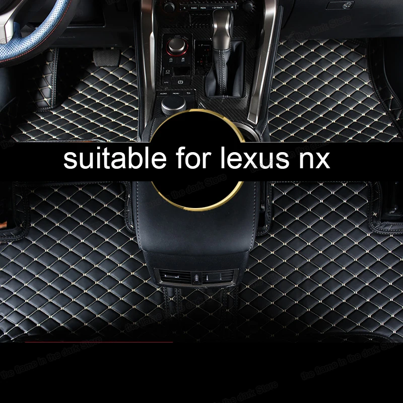 Leather Car Floor Mats for Lexus Nx Nx200t Nx300h Nx300 Nx200 2015 2016 2017 2018 2019 2020 2021 Accessories Carpet 200 300