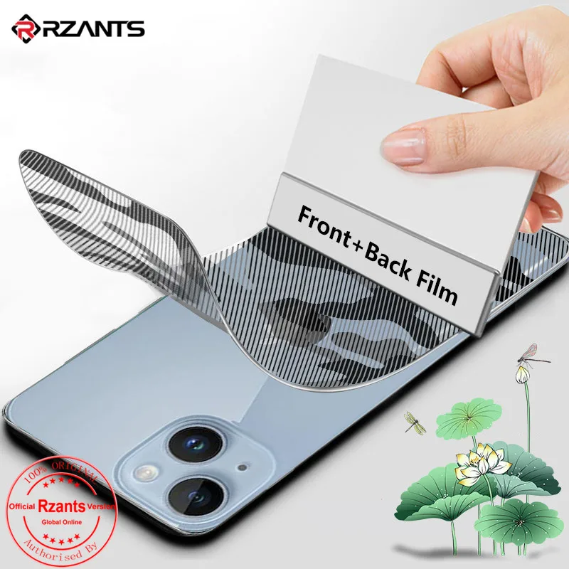 

Rzants Front Back Film For Apple iphone 14 14 Plus Screen Protector Full Cover Camouflage Soft Hydrogel Film