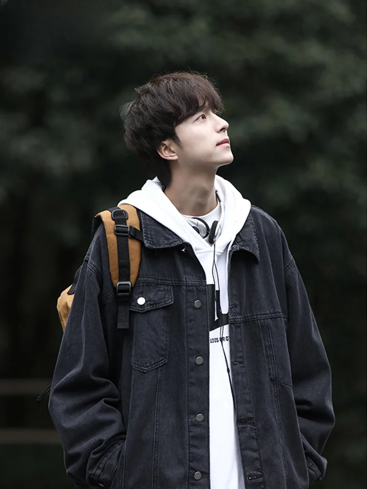 Джинсовая одежда Wassup Happy верхняя мужская весенне-осенняя американская винтажная