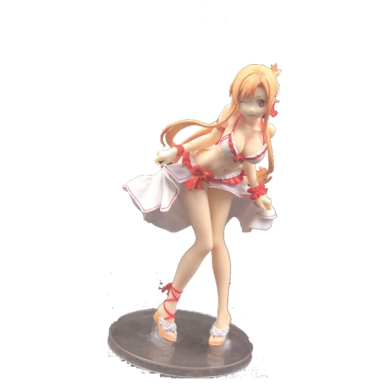 Аниме украшения 21 см купальник Yuuki меч асуны Art Online Asuna Mizugi Ver. Масштаб 1/7 ПВХ