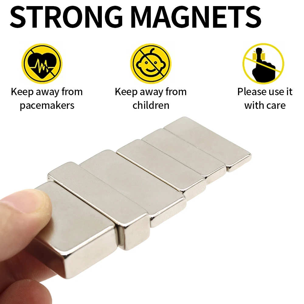 Суперсильный неодимовый блок-магнит N35 NdFeB мощный постоянный магнитный иман