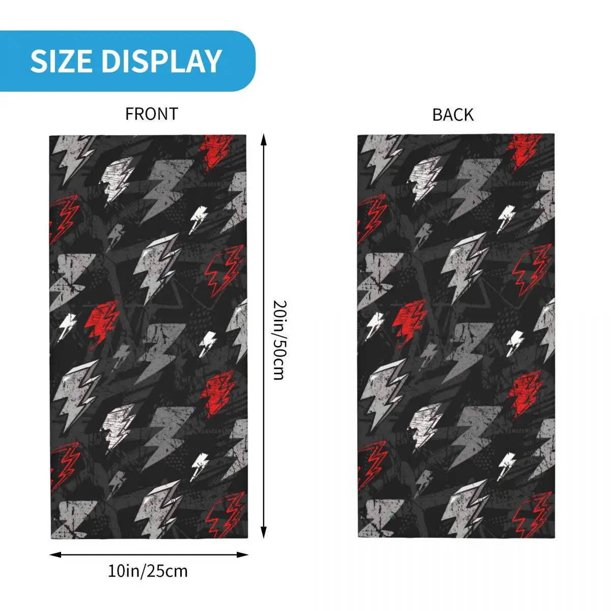 Шарф-бандана для мотокросса с принтом моющийся