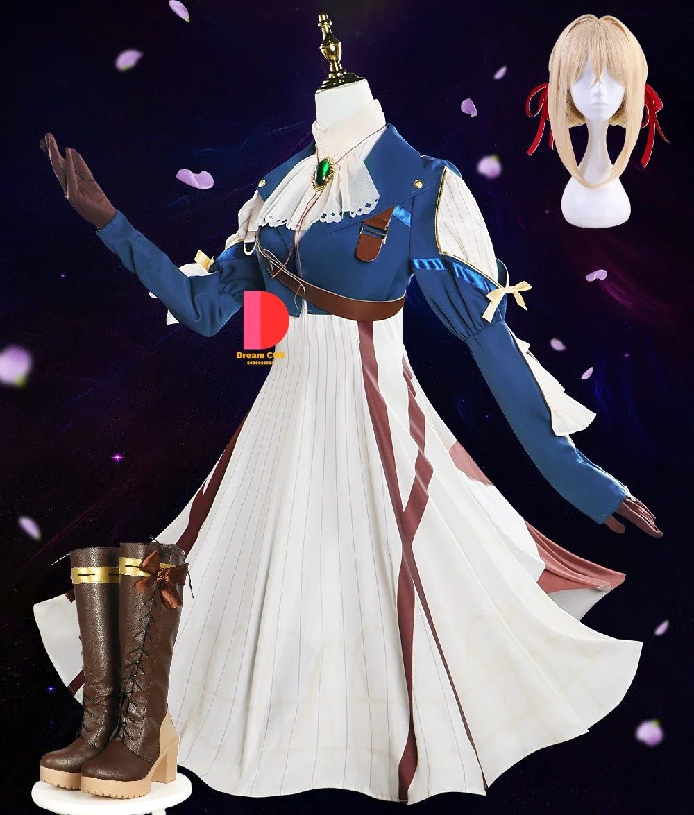 Японский Амин фиолетовый Evergarden модный костюм для косплея удобный женский