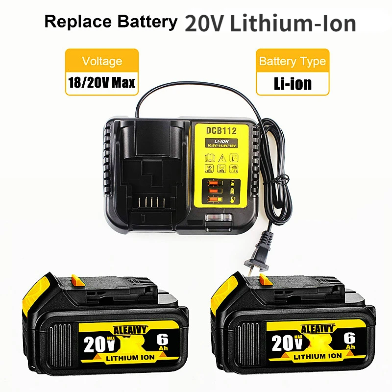 DCB200 6.0Ah Rechargeable Battery 20V Li-iIon Series Cordless Drill/Saw/Screwdriver/Wrench/Angle Grinder Brushless Power Tools