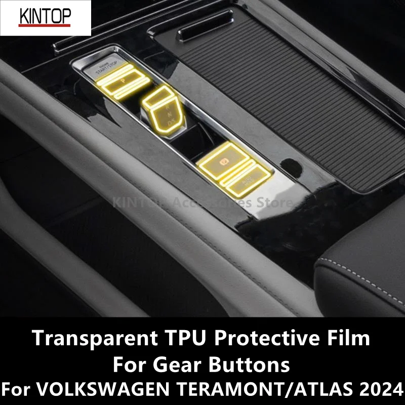 

For VOLKSWAGEN TERAMONT/ATLAS 2024 Gear Buttons Transparent TPU Protective Film Anti-scratch Repair Film Accessories