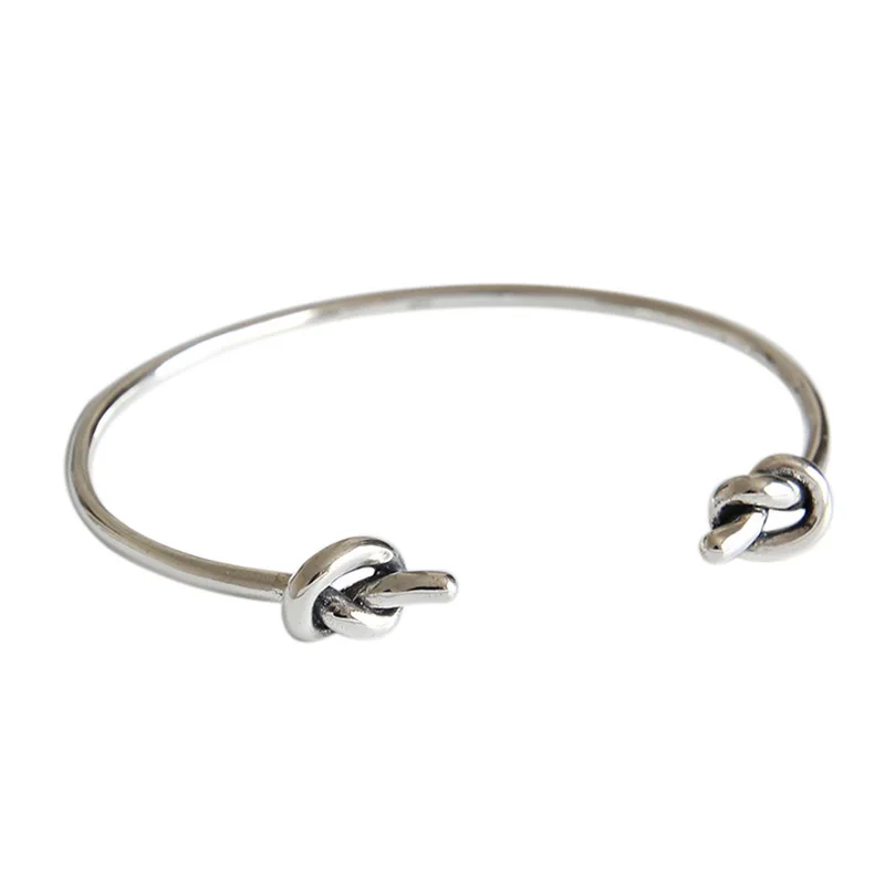 Индивидуальный винтажный минималистичный браслет из стерлингового серебра S925