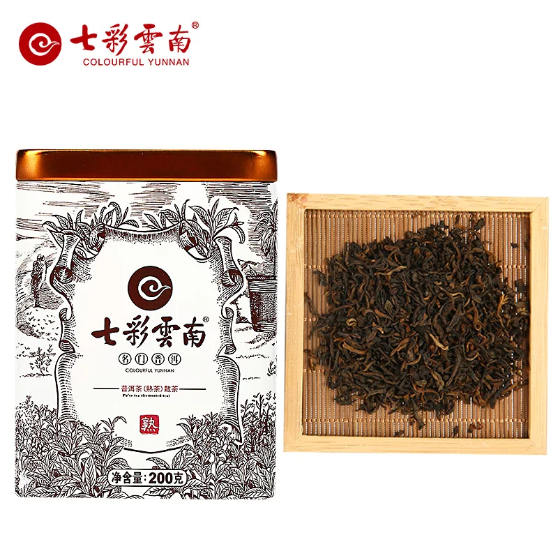 

Яркий Благородный без чайника, потеря веса, китайский чай Пу 'Er, Китай, 200 г, жестяной чайник без чая