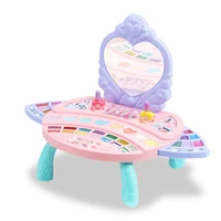 makeup kit for girls princess real washable cosmetic pretend play toys dressing table toy makeup palette with mirror birthday