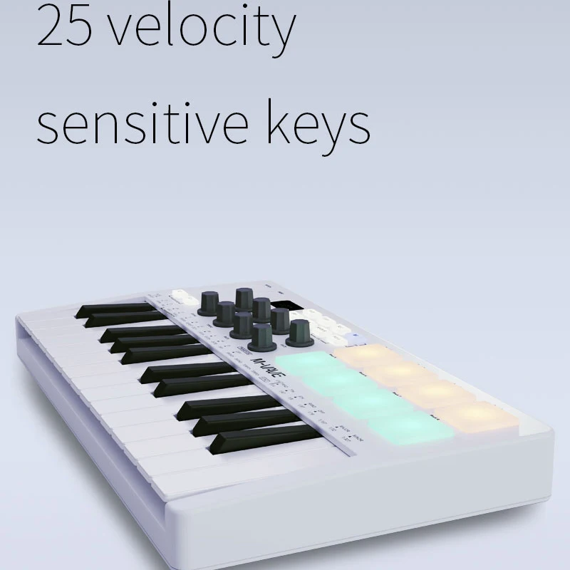 M-VAVE 25-клавишная перезаряжаемая беспроводная MIDI-клавиатура управления