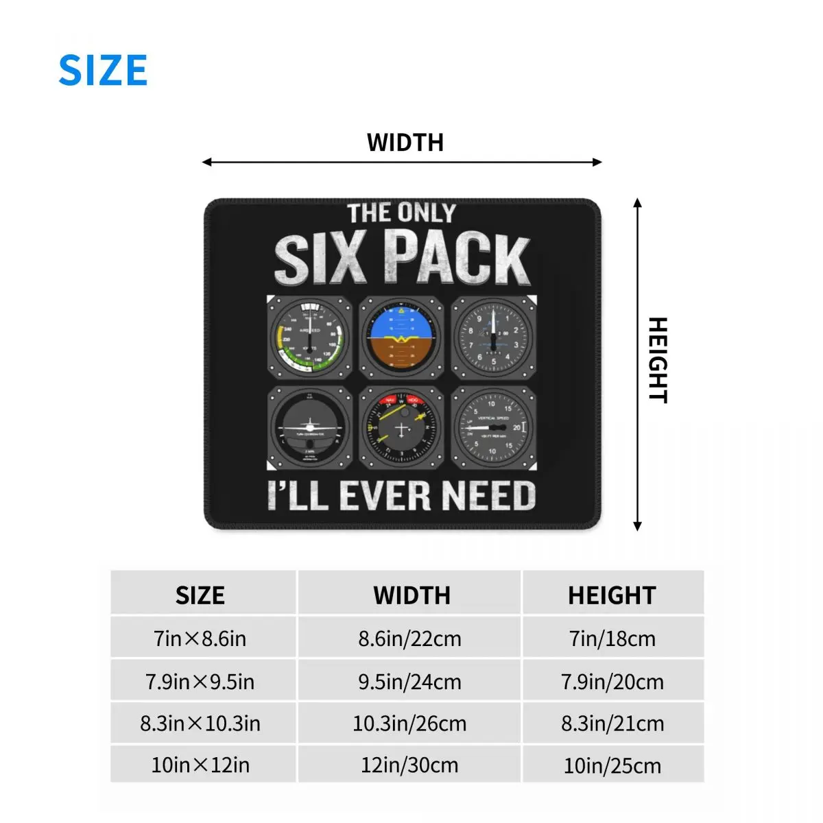 Коврик для мыши с шестью циферблатами резиновый нескользящий использования в