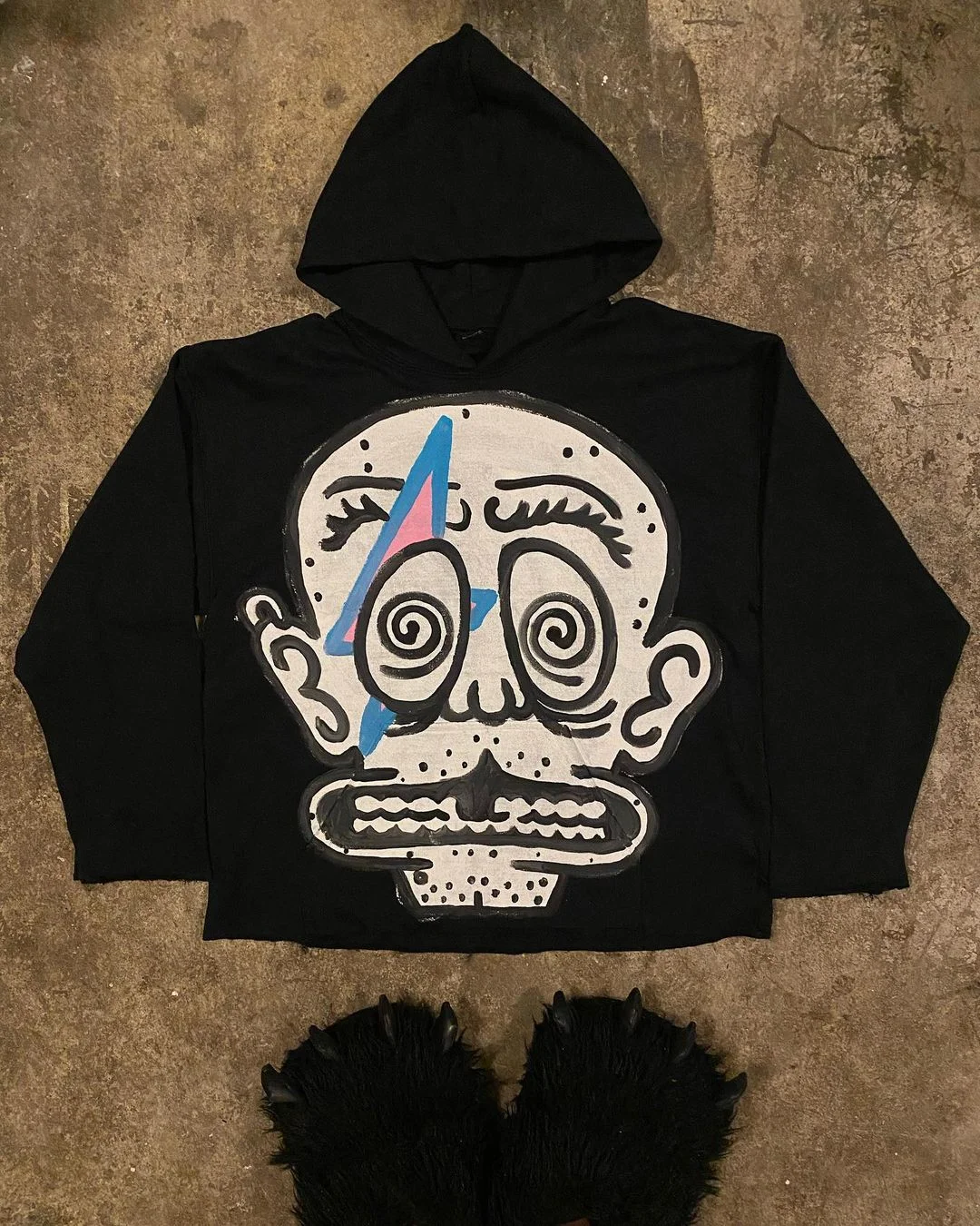 

Y2K Women's Clothing Sweatshirt Long sleeved Pullover Handdrawn Pattern Print Tops Oversize Streetwear Casual Kpop vintage news