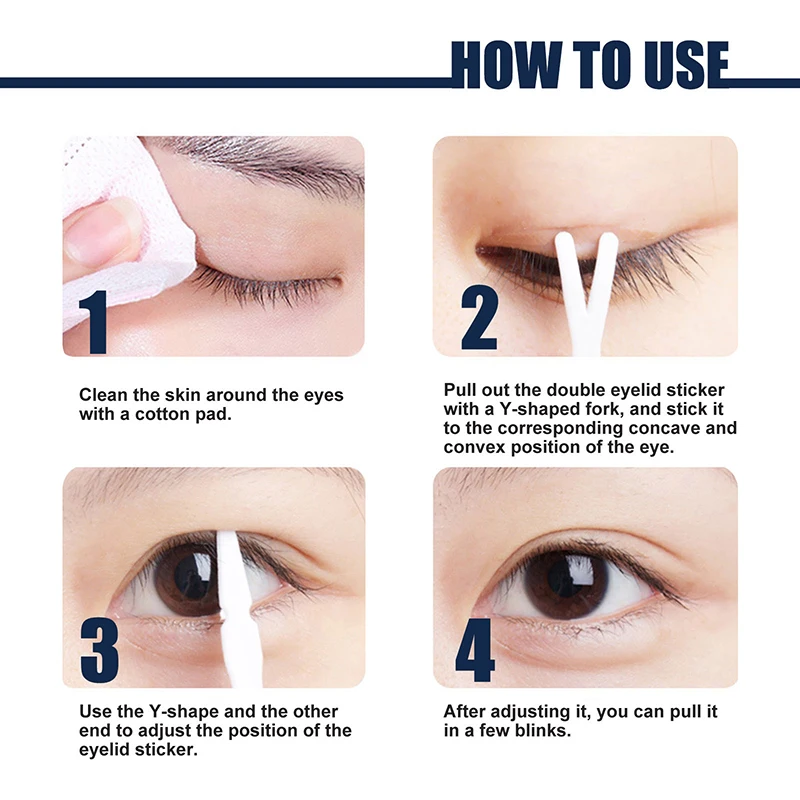 480pcs Invisible Double Eyelid Tape Self-Adhesive Sticky Breathable Big Eye Lace Eye Lid Lift Strips for Hooded Uneven Droopy images - 6