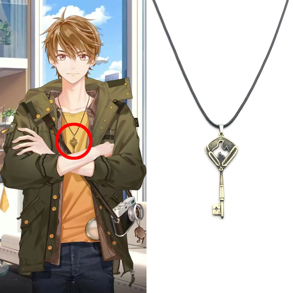 

Game Tears of Themis Necklace Cosplay Luke Pendant Key Vintage Coppery Necklaces for Women Men Party Jewelry Accessories