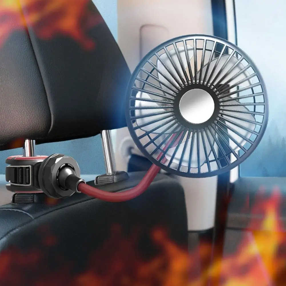 

Portable Car Fan 360 Degree Rotation Car Auto Flexible Air Cooling Fan USB Air Circulation Fans Cooler for Dashboard RV Truck