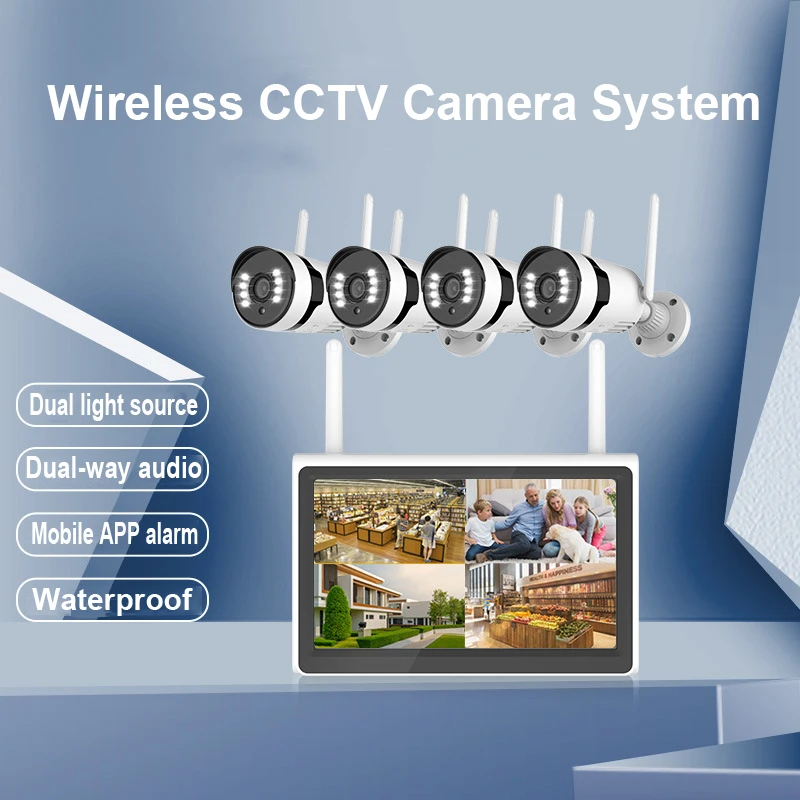 

Новое поступление 3 Мп Беспроводная 10,1 дюймовая NVR 4CH Цифровая Wi-Fi камера и система DVR цветное ночное видение со встроенным видеорегистратором