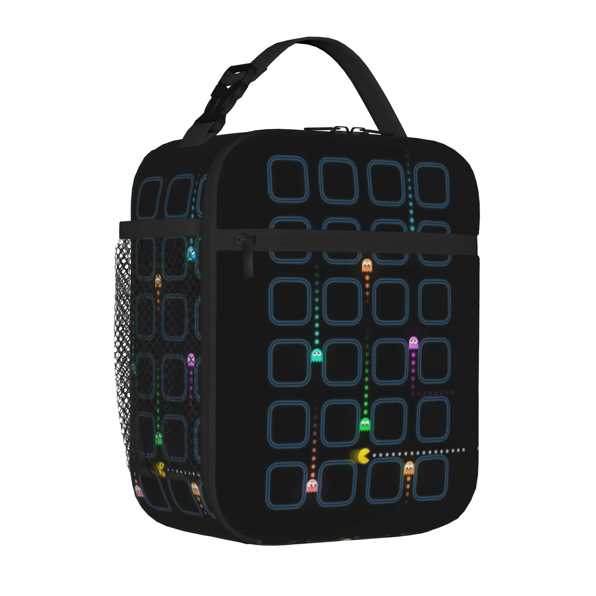 Фото Сумка для закусок Pac-Man Snack Bag Pixel Maze Man (3) в стиле Kawaii High Street, органайзер для еды на каждый день, сумка для обедов. №3