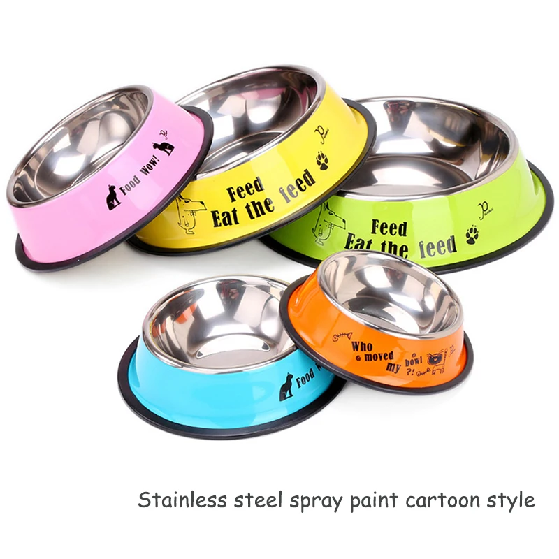 

Bowls Feeder Puppy Steel Golden Feeding Retriever 3 Anti-fall For Stainless Teddy Durable Dog Styles Dogs Non-slip Bowl Cat Pet