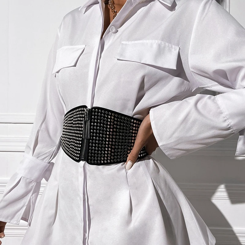 Женский корсет под грудью пояс ремни для дам на молнии с металлическим узором в