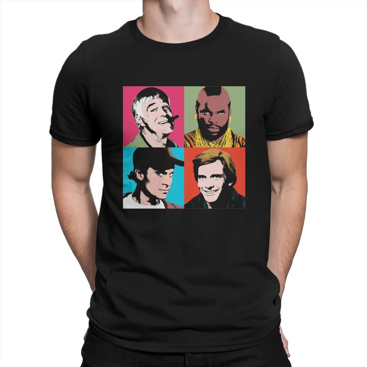 

Mashup TV 80s Hanniba T Shirts Men Cotton Funny T-Shirts Round Neck The A-Team Tee Shirt Short Sleeve Tops Birthday Present