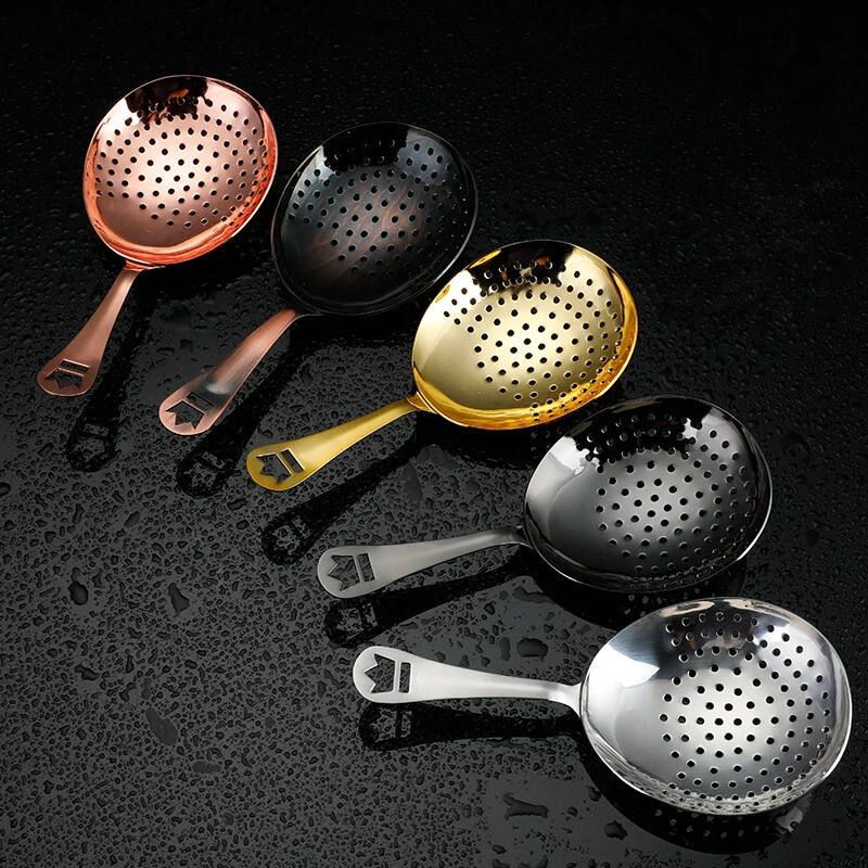 

Julep Bar Cocktail Strainer 304 Stainless Steel Copper Plated Gold Plated Black Bar Tool Barware