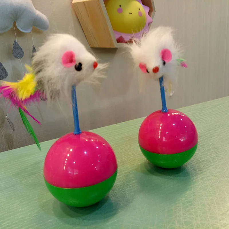 

1pc New Arrival Durable Pet Cat Toys Mimi Favorite Fur Mouse Kitten Cat Toys Plastic Play Balls for Catch Cats Supplies