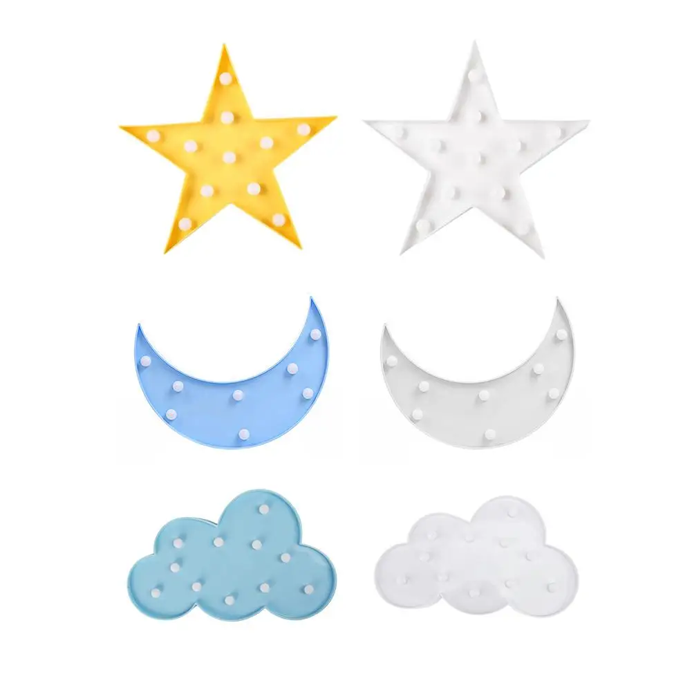 

3D LED Night Light Star Moon Kids Bedroom Indoor Lighting Decor Lamp for Home Living Room Bedroom Night Lighting Creative Gift