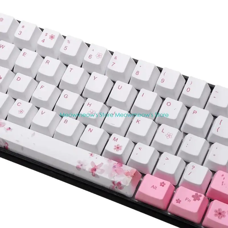 Фото W91A Механическая клавиатура OEM-профиль DYE-SUB Keycap для GH60 GK64 71 клавиш PBT Keycaps №4
