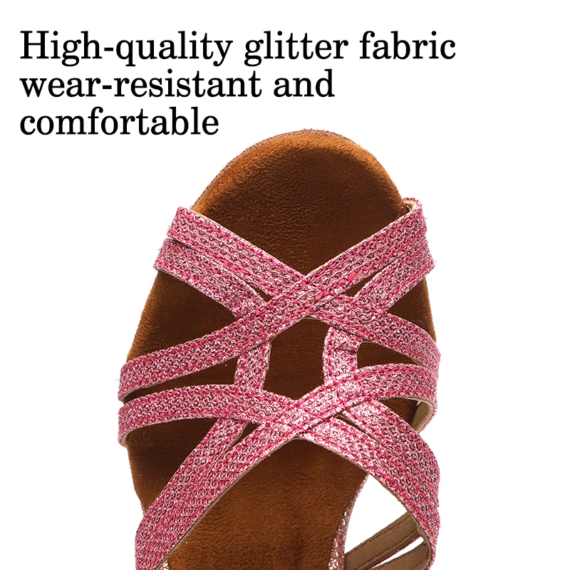 DKZSYIM New Type Women Latin Dance Shoes High quality Ballroom Shoes Salsa Waltz Dancing Shoes Cuba High Heel 6cm-10cm